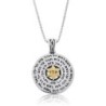 72 Holy Names: Silver Disk & Gold Star of David Kabbalah Necklace