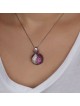925 Sterling Silver Large Pomegranate Pendant with Red & White Zircon