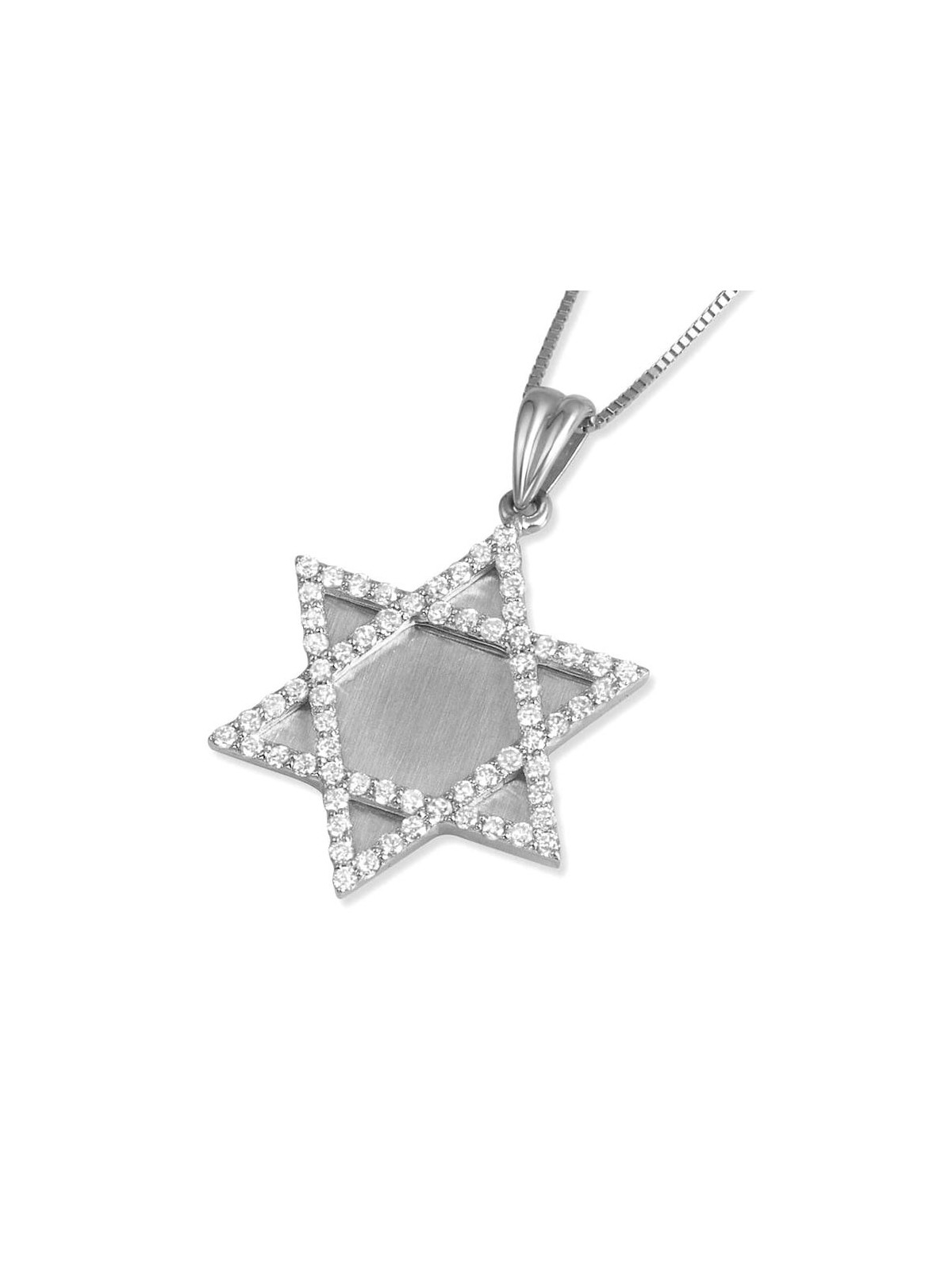 Pendentif étoile de David en or 14 carats avec diamants