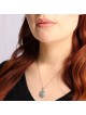 Pendentif Jérusalem rond en or 14 carats avec diamants