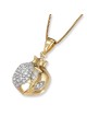 14K Yellow Gold Diamond-Encrusted Pomegranate Pendant