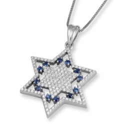 Anbinder Jewelry 14K White Gold Star of David Diamond Pendant with Sap