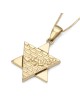 Jerusalem: 14K Gold Star of David Pendant Necklace