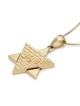 Jérusalem : Collier pendentif étoile de David en or 14 carats