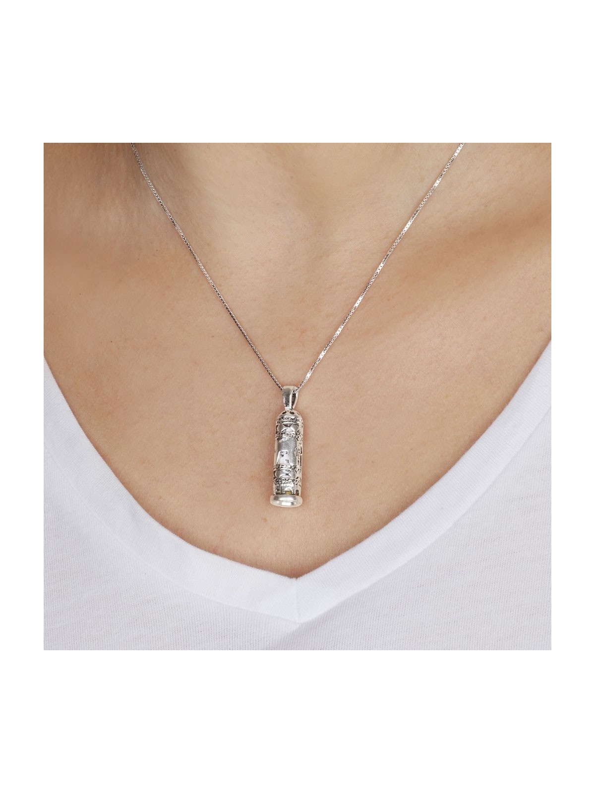 Collier Mezouza en Argent Sterling 925 - Chai
