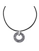 Large Silver Wheel Necklace - Fear No Evil (Psalms 23:4)