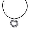 Large Silver Wheel Necklace - Fear No Evil (Psalms 23:4)