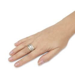 Deluxe Priestly Blessing Spinner Ring in 9K Yellow Gold and 925 Sterli