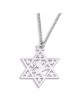 Collier Étoile de David avec Lion de Juda - Plaqué Argent ou Or