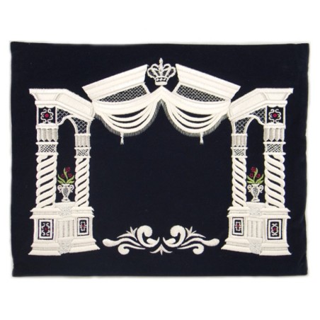 Dark Blue Velvet Tallit Tefillin Bags Silve... | Talit & Tefillin Bags