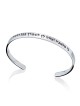925 Sterling Silver Traveler's Prayer (Psalm 91) Unisex Bangle Bracele