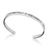 925 Sterling Silver Traveler's Prayer (Psalm 91) Unisex Bangle Bracele