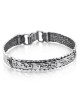 Bracelet Kabbale à charnière en argent sterling