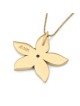 14K Yellow Gold Women's Eilat Stone Flower Pendant with Diamond