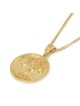 Collier pendentif médaillon arbre de vie en or 14 carats
