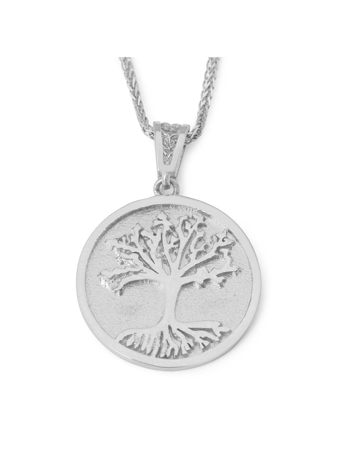 Collier pendentif médaillon arbre de vie en or 14 carats