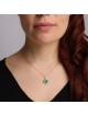 14K Yellow Gold and Eilat Stone Star of David Pendant Necklace