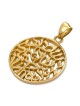 Gold-Plated Round Shema Yisrael Pendant Necklace