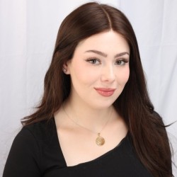 Gold-Plated Round Shema Yisrael Pendant Necklace