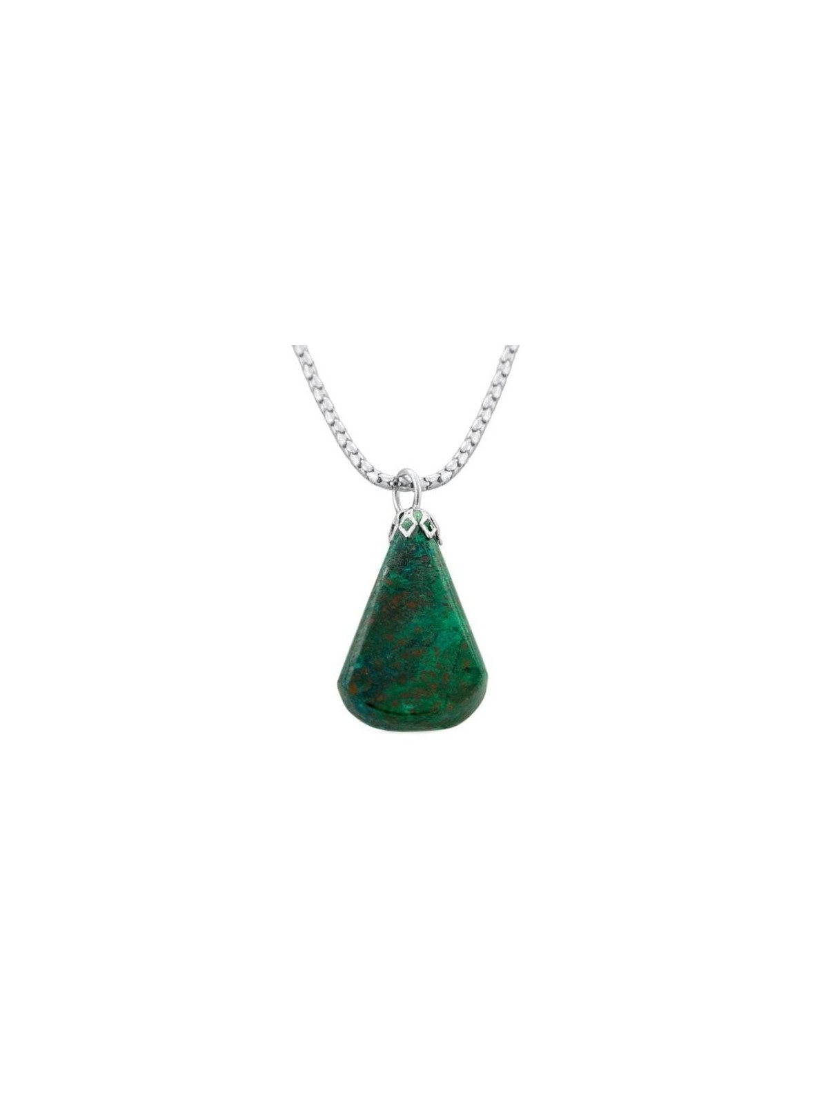 Eilat Stone and Silver Pear Necklace
