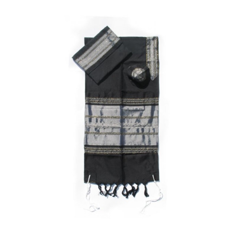 Gabrieli Handwoven Black Silk Tallit S... | Gabrieli Hand Woven Tallit