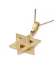 Collier de luxe avec pendentif étoile de David en or 14 carats