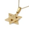 Luxury 14K Gold Layered Star of David Pendant Necklace