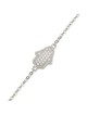 925 Sterling Silver Hamsa Bracelet with White Zircon Stones