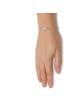 Bracelet Hamsa en Argent Sterling 925 avec Pierres de Zircon Blanc