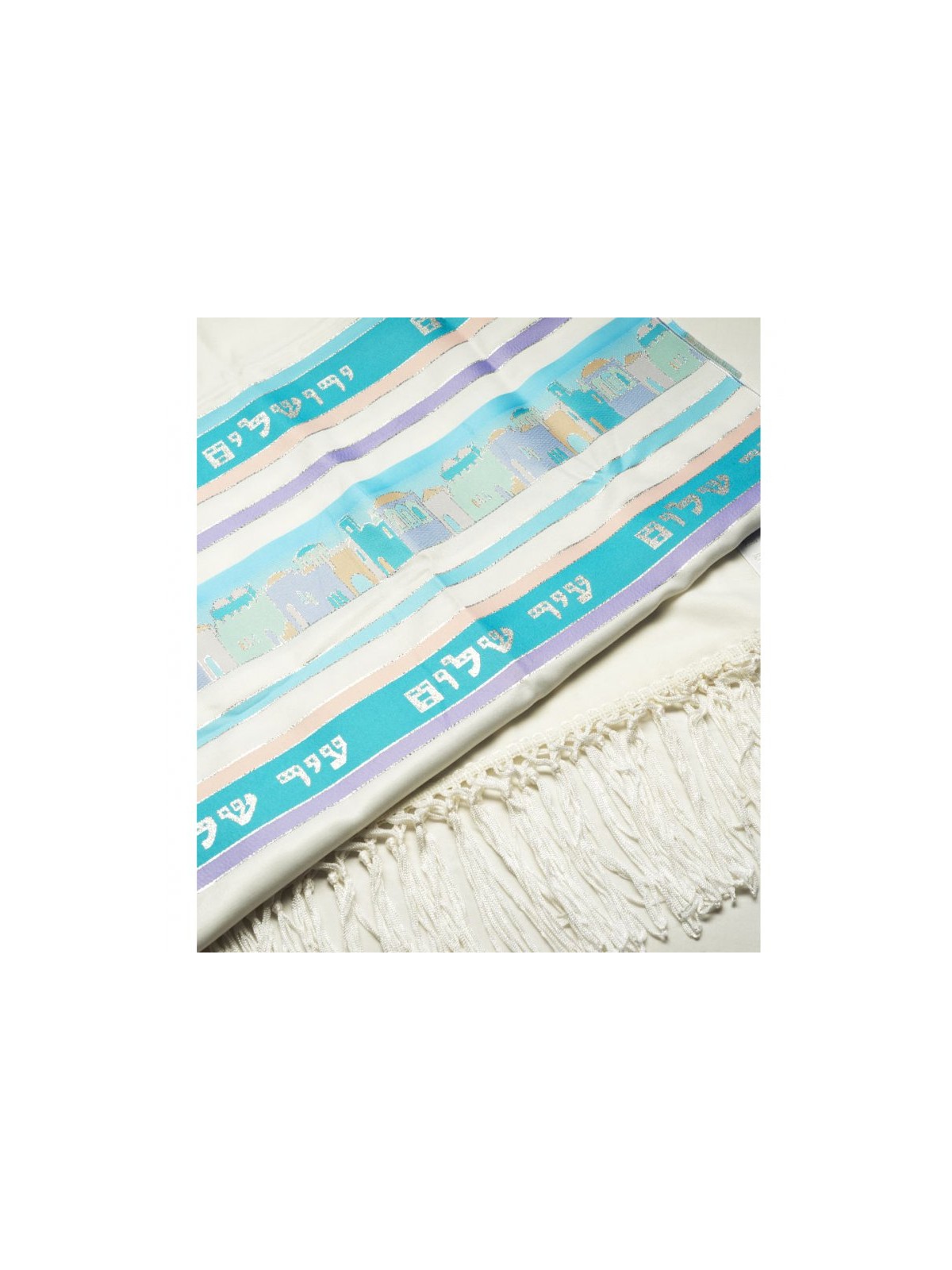 Talitnia Wool and Dacron Jerusalem Tallit Holy Cit... | Modern Tallits