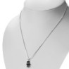 Silver Hamsa Necklace with Star of David and Black Onyx