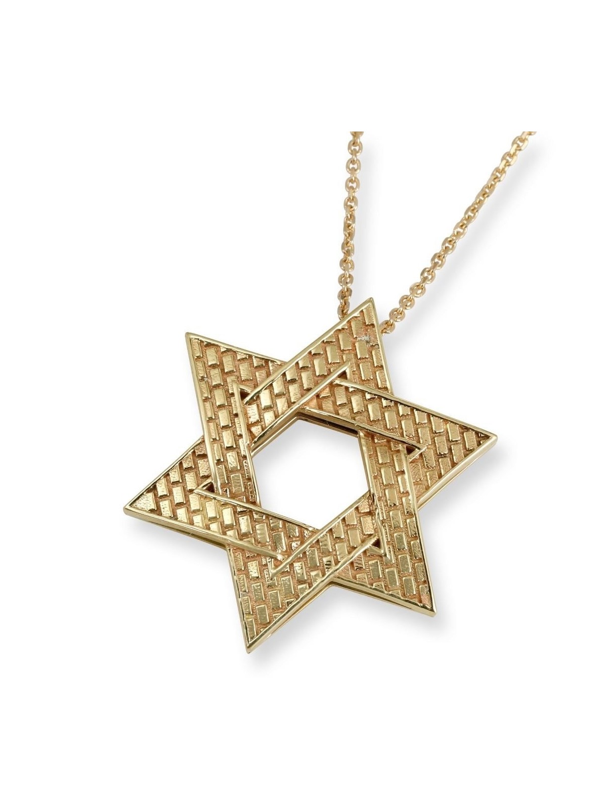 Rafael Jewelry 14K Gold Jerusalem Old City Walls Star of David Pendant