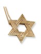Rafael Jewelry Pendentif étoile de David en or 14 carats avec murs de la vieille ville de Jérusalem