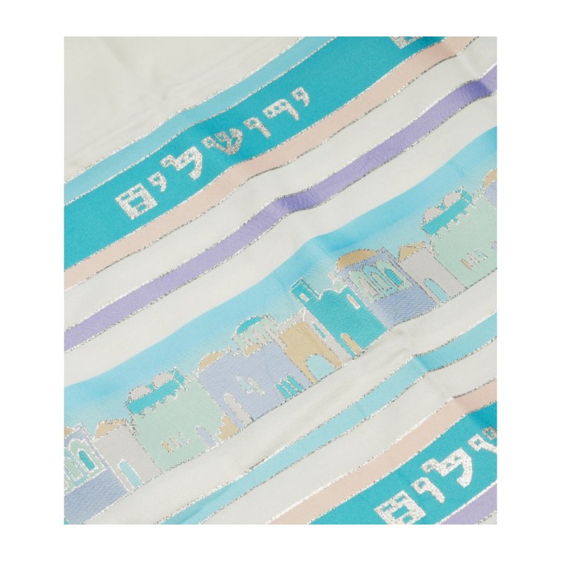 Talitnia Wool and Dacron Jerusalem Tallit Holy Cit... | Modern Tallits