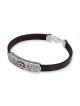 Bracelet en argent sterling avec bénédiction sacerdotale et étoile de David dorée sur L