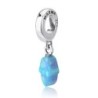Marina Jewelry Blue Opal Hamsa Pendant Charm
