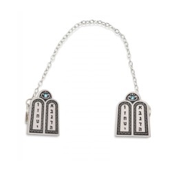 Torah Tablets Tallit Prayer Shawl Clips Nickel Plate | Tallit Clips