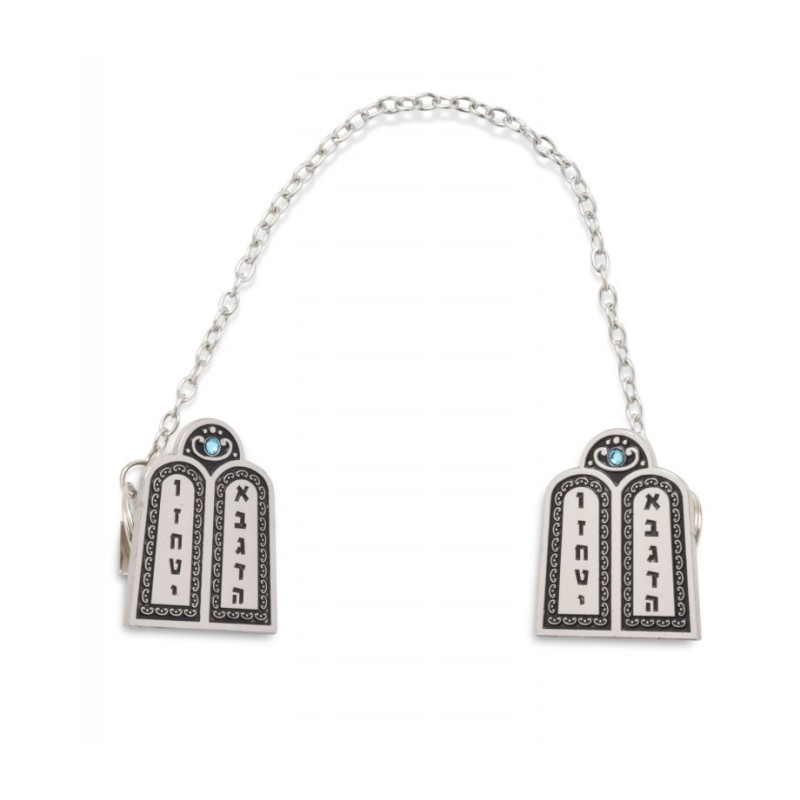 Torah Tablets Tallit Prayer Shawl Clips Nickel Plate | Tallit Clips