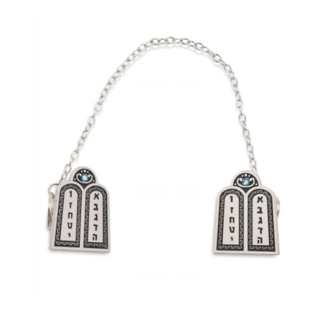 Torah Tablets Tallit Prayer Shawl Clips Nickel Plate | Tallit Clips