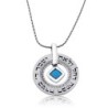 Large Silver Wheel Necklace - Daughter's Blessing