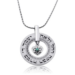Large Silver Wheel Necklace - Daughter's Blessing