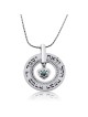 Large Silver Wheel Necklace - Daughter's Blessing