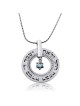 Large Silver Wheel Necklace - Daughter's Blessing