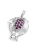 Handcrafted 14K Gold Pomegranate Pendant Necklace With Pink Ruby Stone