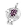 Handcrafted 14K Gold Pomegranate Pendant Necklace With Pink Ruby Stone