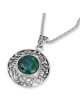 Rafael Jewelry Collier convexe en pierre d'Eilat et argent