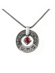 Large Silver Wheel Kabbalah Necklace - Healing (Numbers 12:13)