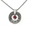 Large Silver Wheel Kabbalah Necklace - Healing (Numbers 12:13)