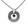 Large Silver Wheel Kabbalah Necklace - Healing (Numbers 12:13)