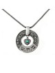 Large Silver Wheel Kabbalah Necklace - Healing (Numbers 12:13)